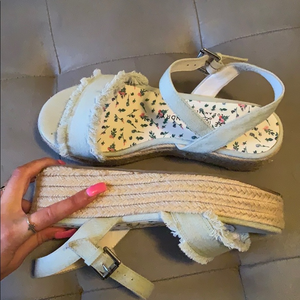 Denim Platform Sandals